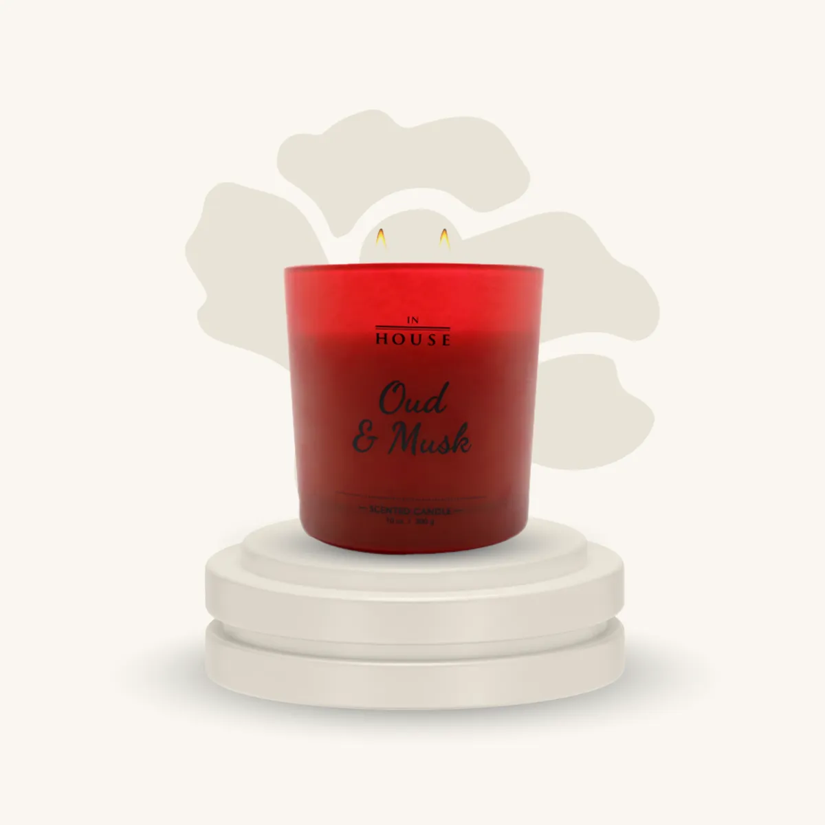 شمعة معطرة عود اند مسك 300 جم